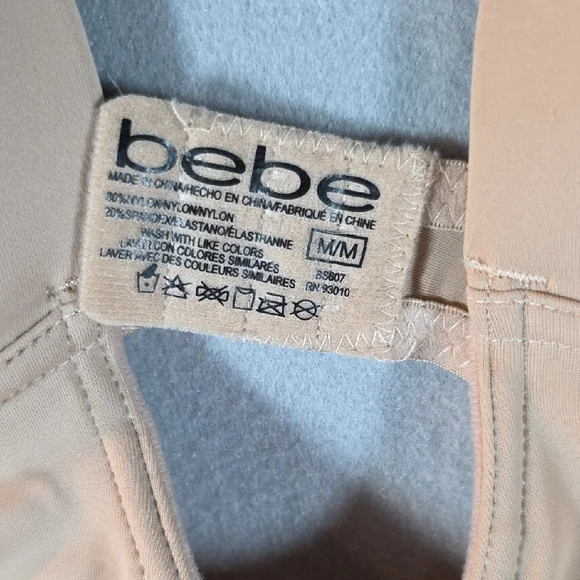 Womens bebe Nude Shapewear Bodysuit Size Medium Mid Thigh Medium Control - Picture 7 of 7